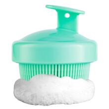 Silicone Body Brush with Gentle Bristles and Ergonomic Palm Grip for Baby and Adult Bath – Green