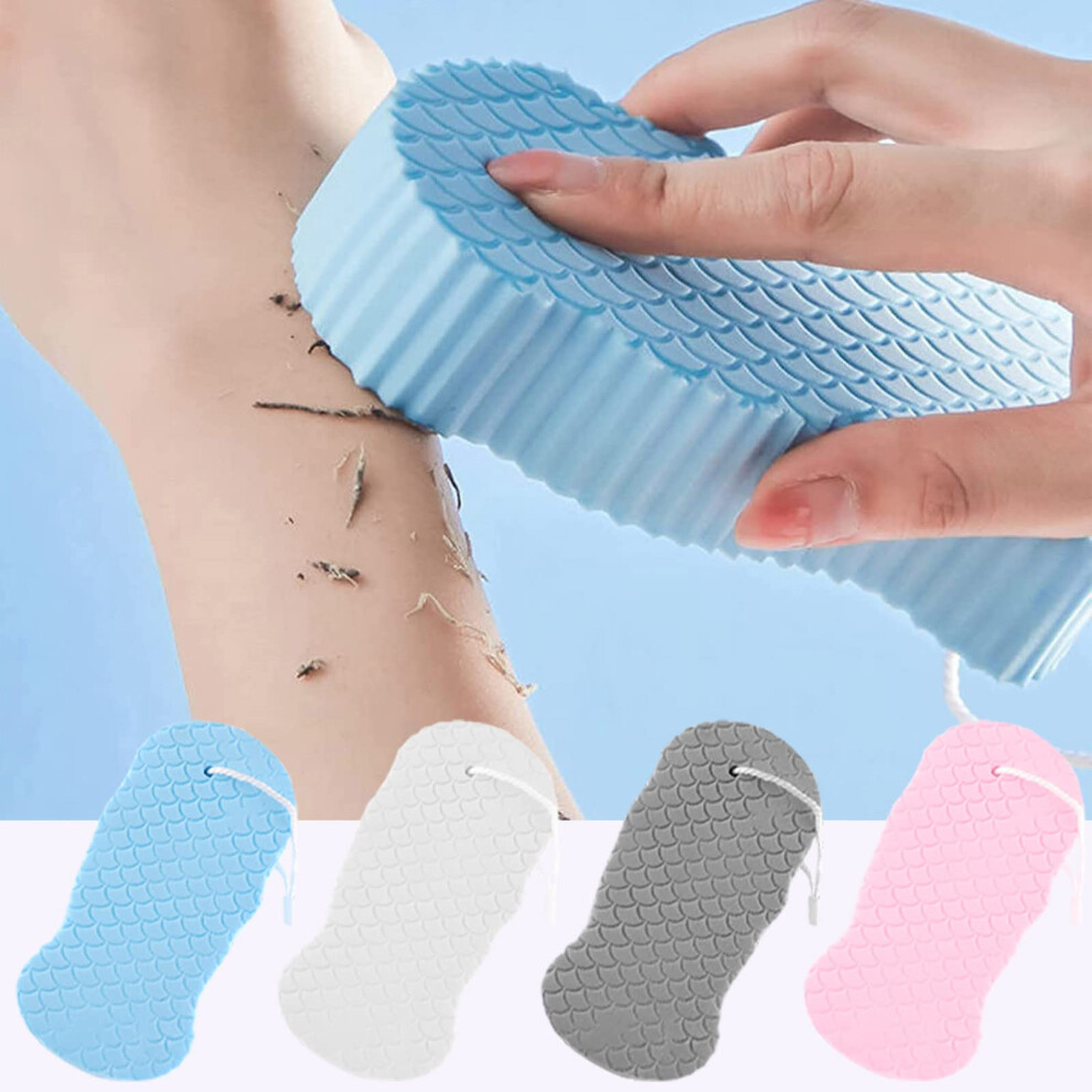 4PCS Ultra Soft Exfoliating Bath Sponge for Adults and Kids, PVA Body Scrubber Creates Rich Lather