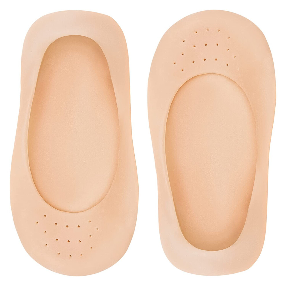 Moisturizing Silicone Heel Socks with Gel Cushion for Dry Cracked Heels and Foot Pain Relief