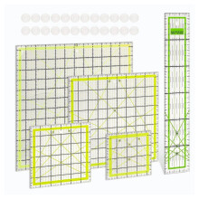 Quilting Rulers, 5 Pcs Sewing Rulers, Acrylic Quilting Rulers and Template, Sewing Rulers and Guides for Fabric