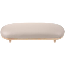 Manicure Hand Rest Pillow Wooden Nail Arm Rest Stand Leather Hand Rest Pillow for Nail Salon