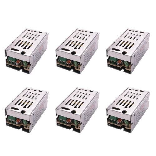 Μετασχηματιστής τάσης 6X Τροφοδοτικό AC110/220V σε DC12V1A Ασημί