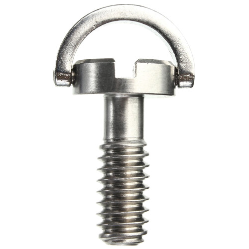 Long 1/4" D-Ring Screw Stainless Steel For Camera Tripod Quick Release Plate Silver 1