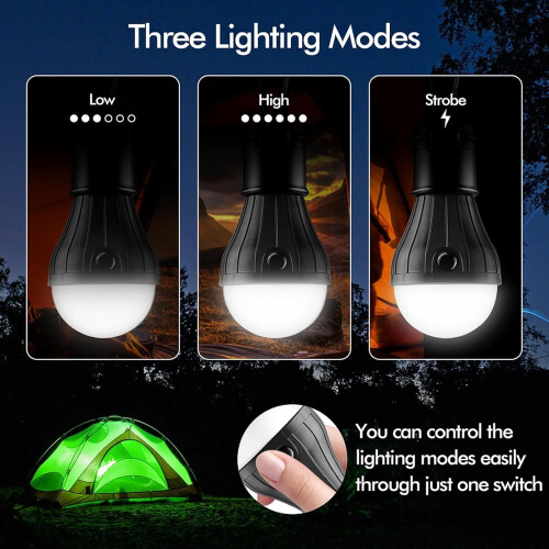 FLY2SKY Φορητό φωτιστικό σκηνής LED, 4 τεμάχια με γάντζο, λάμπα έκτακτης ανάγκης για 2