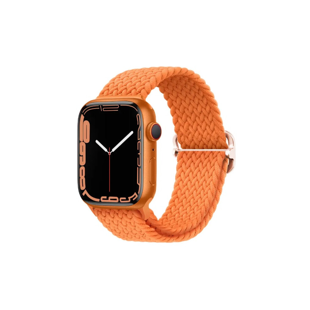 Elastic Woven Strap For Compatible With Apple Watchwith Apple Watch 42Mm/44Mm/45Mm/46Mm/49Mm - Orange 9773935737495