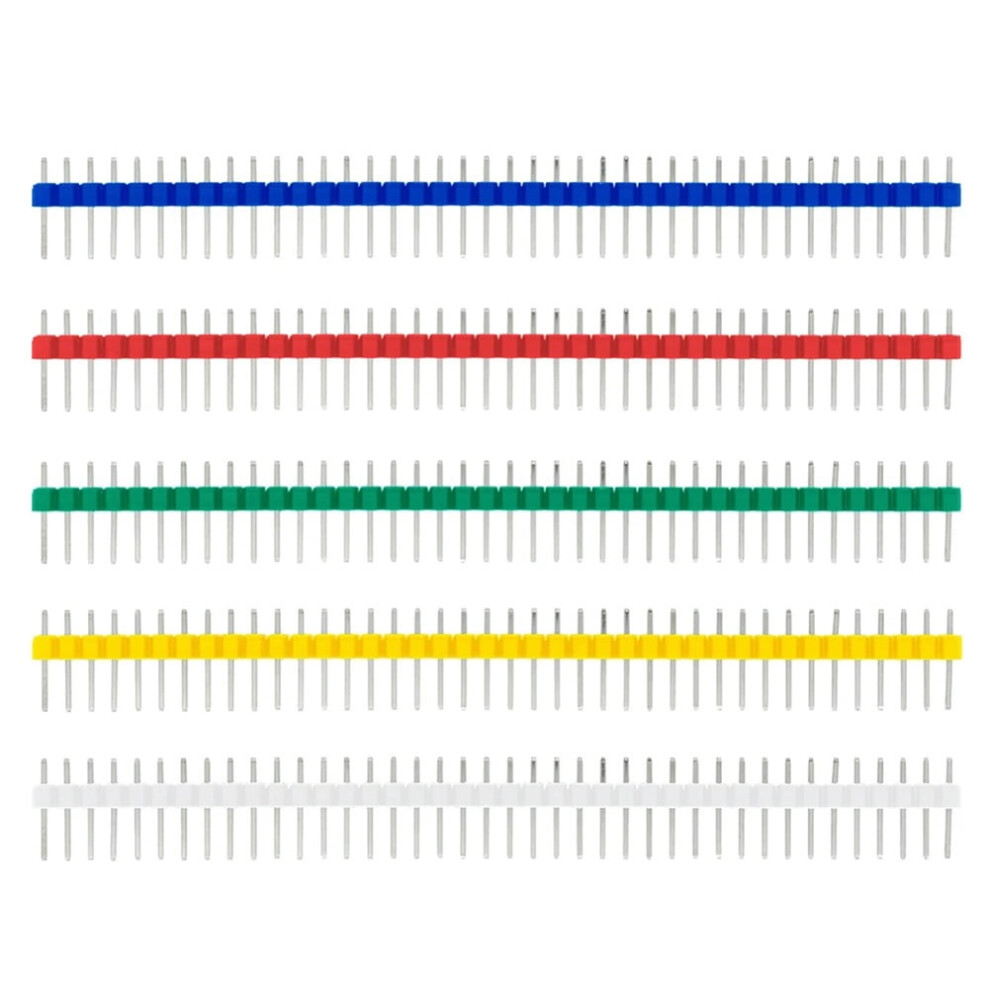 Jixopn 30Pcs 40 Pin Breakable Pin Header 2.54Mm Male Header Pins Connector Kit 1X40 Single Row Male Header Connector Kit For Arduino Diy Kit 9773935737525
