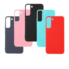 Coque SKALO compatible avec Samsung S22, ultra-fine en TPU - Disponible en plusieurs couleurs (bleu).