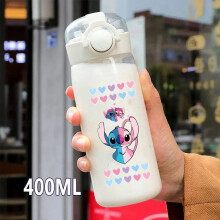 Lilo&Stitch 560/600/400ML vesimuki lapsille kannettava muovi läpinäkyvä pilliompelu ulkokäyttöön suuri kapasiteetti urheilujuomapullo 4-5
