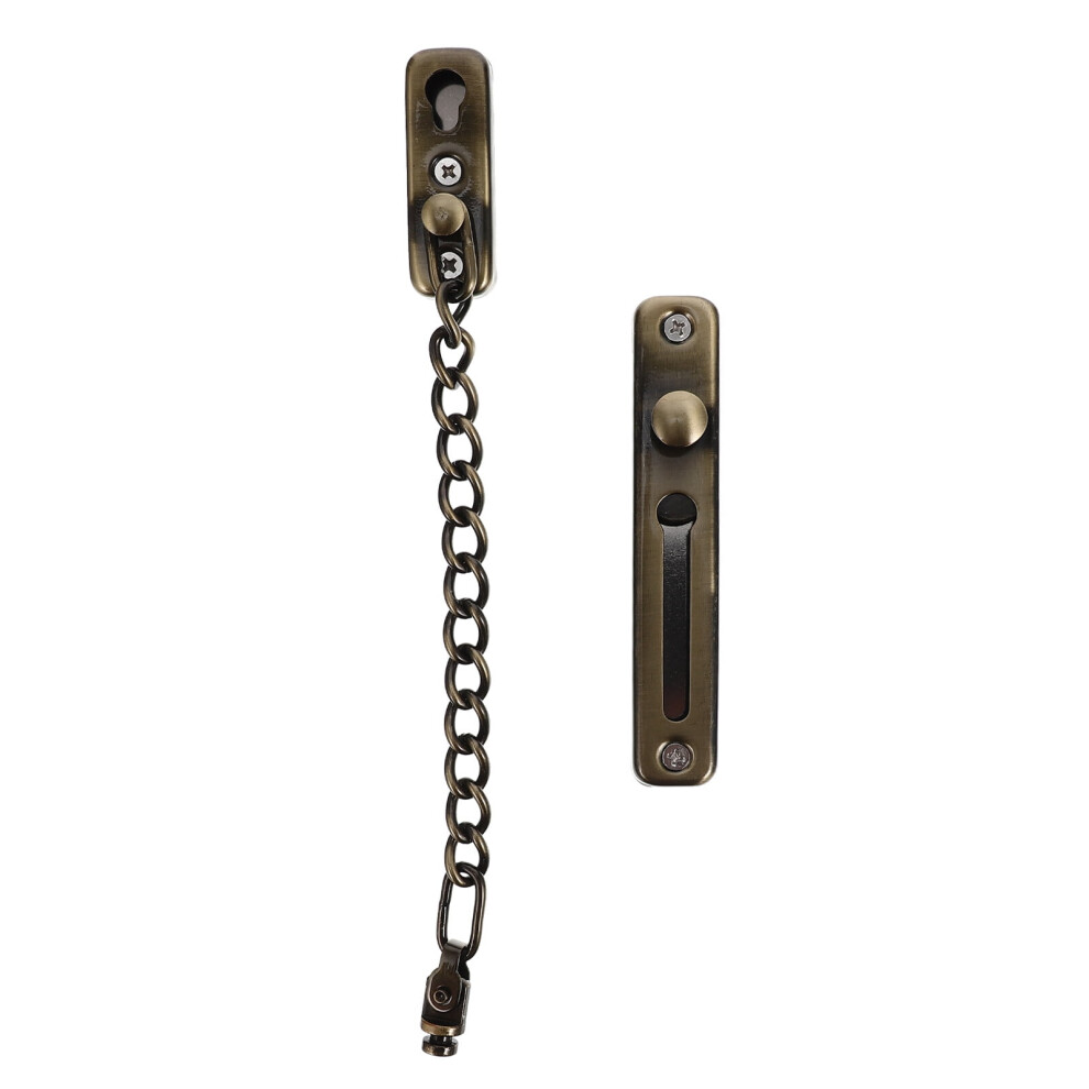 Stainless Steel Chain Door Lock Punch Free Security Rust-Resistant Chain Lock For Inside Door 9773935737631