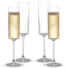 JoyJolt Claire Champagnergläser mit Stiel, 4er-Set