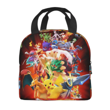 Pokemon_Pikachu lounaskassi söpö sarjakuvahahmo uudelleenkäytettävä lounaskassi suuren kapasiteetin eristävä lounasrasia matkoille, kouluun,