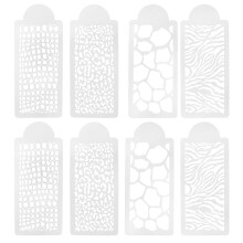 2 Sets Leopard and Cow Pattern Printing Templates DIY Animal Cake Stencils