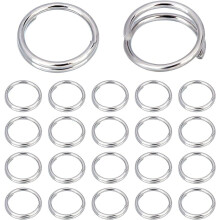 Argolas de 6 mm, 278 peças, calibre 16, em aço inoxidável 304, com argolas duplas para brincos, pingentes, chaveiros, bijuterias e artesanato.