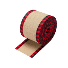 Christmas Faux Burlaps Wrap Ribbon Christmas Tree Gift Box Decoration Bow Decoration Ribbon