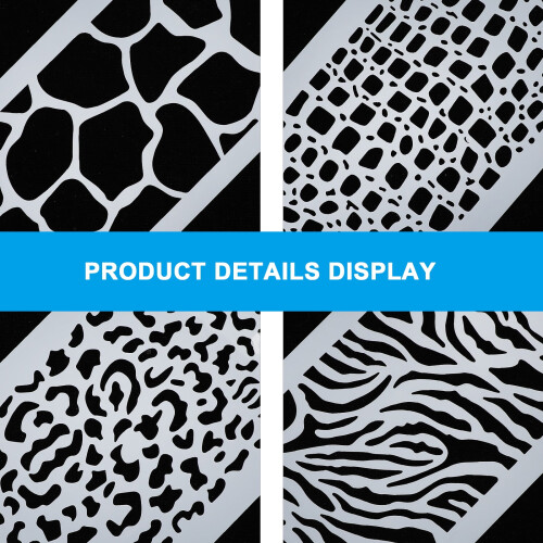 2 Sets Leopard and Cow Pattern Printing Templates DIY Animal Cake Stencils 1