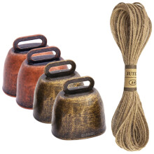 DIY Ranch Farm Vintage Cow Bell Decorative Pendant Abrazaderas De Metal Vintage Bells