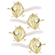 4pcs Vintage Oil Lamp Burners with Wicks Aluminum Alloy Kerosene Lantern Replacement for Camping and Emergency Use