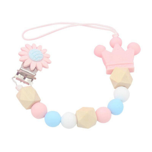 Baby Silicone Pacifier Chain Clip Holder Pacifier Nipple Leash Strap Soother