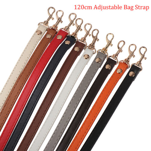 120cm Läder Axelväska Handtag Handväska Strap Handväskor Bälte Str White120CM 2