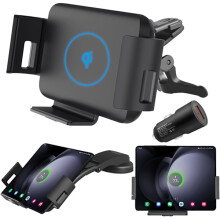 2025Siste 15W Qi trådløs billaderholder kompatibel med Samsung Galaxy Z Fold7Breddes6Breddes5Breddes4Breddes3Breddes2Breddes4,3 tommer