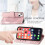 Compatível com iPhone 13 - Capa com 4 compartimentos, estampa de borboleta em tons de ouro rosa. 7