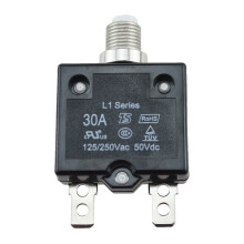 Disjoncteur de réarmement DC50V Auto30A, accessoire pour voiture, bateau, navire (noir)
