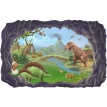 Dinosaur Wall Art Wall Stickers for Boys Room, Girls Bedroom & Birthday Party ation14" x 22" (Dinosaur Mural)