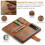 DG.MING Google Pixel7 2-i-1 Magnetdeksel Brun 4