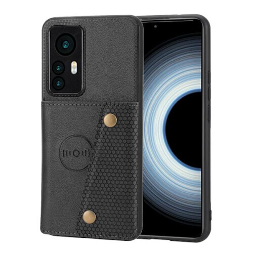 Compatível com Xiaomi Mi12T Pro - Capa prática com compartimento para cartão, cor cinza 1