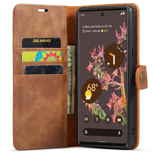 DG.MING Google Pixel7 2-i-1 Magnetdeksel Brun 1