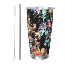 Splatoon 20oz Tumbler, rustfritt stål vakuumisolert kaffekrus, kaffekrus reisekrus med lokk termokopp for utendørs bruk