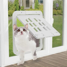Porta para animais de estimação com trava, porta interna, porta para gatos, tela de proteção para gatos, barreira para portas de correr, telas
