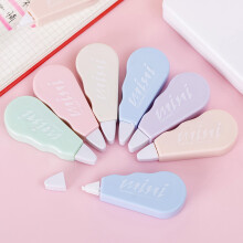 Conjunto de 6 mini fitas corretivas, com um design fofo e kawaii de macarons, macias e portáteis, compatíveis com materiais escolares e de