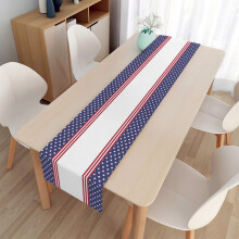 Caminho de mesa Lucky4th of July, 33 x 152 cm, decoração patriótica para o Dia da Independência, compatível com o Memorial Day, para uso em