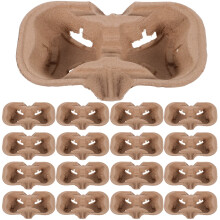 50 Pcs Biodegradable Disposable Paper Coasters Coffee Cup Rack Portable Cup Holder