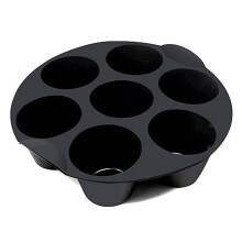 7-Hole Silicone Muffin Pan, Compatible with 3.5-5.8L Air Fryer, Nonstick Cupcake Mold for Baking, Chocolate, Desserts