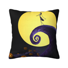 Federe per cuscini in peluche di Nightmare Before Christmas, 45x45 cm, quadrate, double-face, morbide, decorative per letto, divano, auto, camera da