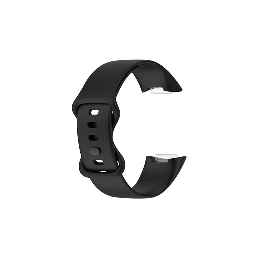 Silicone Strap For Compatible With Fitbit Charge 5 And Charge 6 M Black 9773935945647