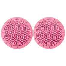 Miayilima Mugghållare för bilen, 2-pack, 2,75 tums diameter, halkfri universalinsats, muggmatta
