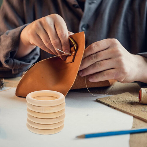 6 Stück unfertige runde Holzrohlinge für DIY-Graffiti 1