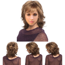 Perruques YHAIOGS en cheveux humains naturels, avec lace front, pour femmes. Perruque synthétique courte et bouclée, anti-déformation, effet