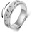 Angstring til kvinder og mænd, titanium rustfrit stål spinnerring sølv9 1