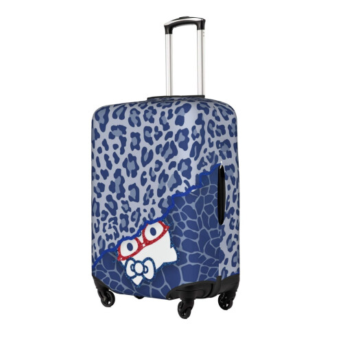 Capa protetora de mala de viagem Hello Kitty (196) rosa com estampa de gato, elástica e lavável, com zíper oculto, para malas de 18 a 32 polegadas 1