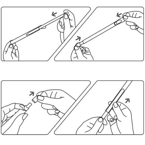 Custodia protettiva in silicone Amosfun per touchscreen, compatibile con Apple Pencil (rossa) 2