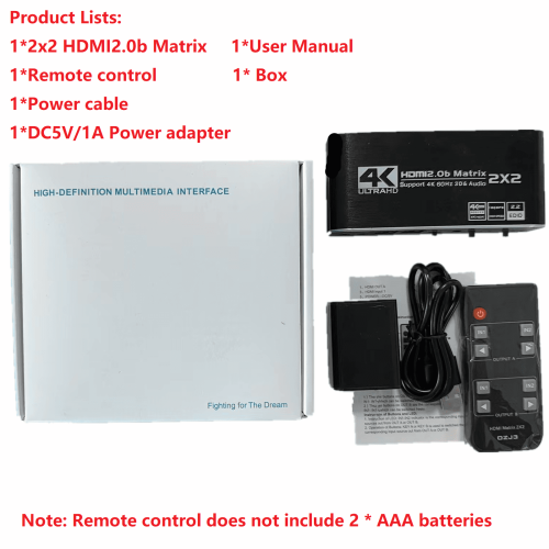 GUYUTING Plug and Play HDMI Matrix Αυτόματη κλιμάκωση 4K έως 1080P για χρήση γραφείου Accessory Matrix 1