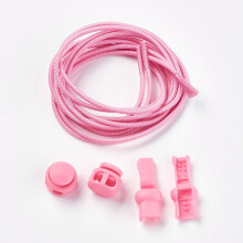 2 Paar elastische Schnürsenkel ohne Knoten, rosa