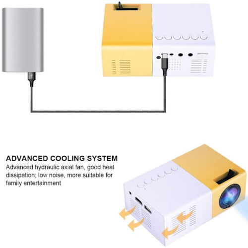 Proyector de bolsillo portátil INF blanco/amarillo 1