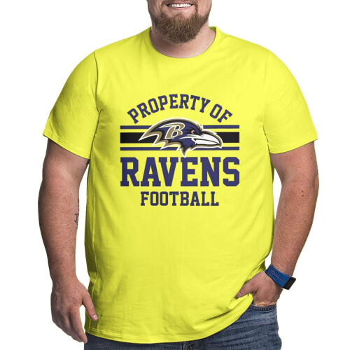 YBR_Ravens Ανδρικό Μπλούζα με Κοντό Μανίκι με Λογότυπο Ομάδας Ποδοσφαίρου για Φίλους