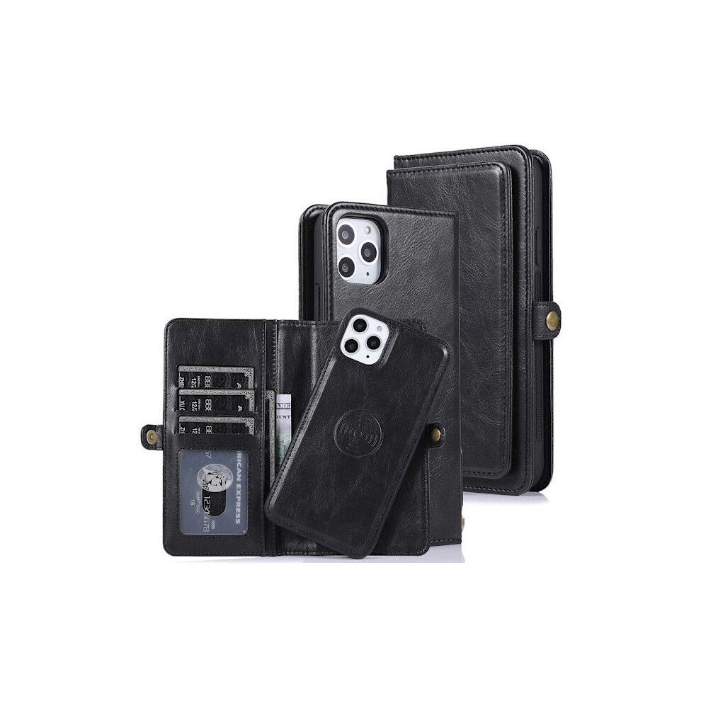 Stylish Double Wallet Case - Compatible With Iphone 11 Pro Black 9149926951001
