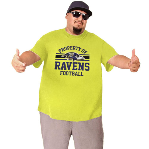 YBR_Ravens Ανδρικό Μπλούζα με Κοντό Μανίκι με Λογότυπο Ομάδας Ποδοσφαίρου για Φίλους 2